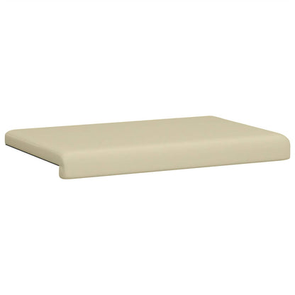 Bench Cushion Faux Leather Cream Depth 35 cm