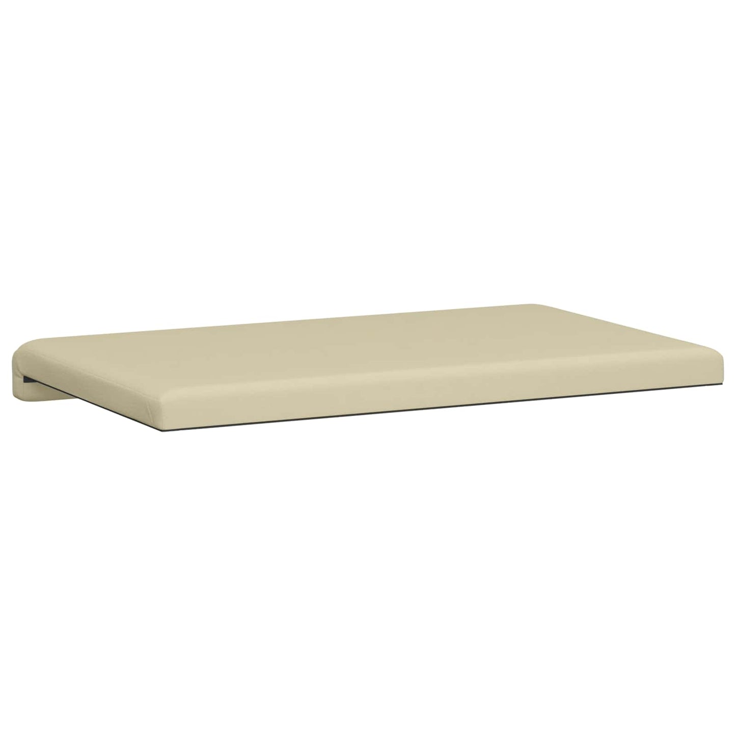Bench Cushion Faux Leather Cream Depth 35 cm