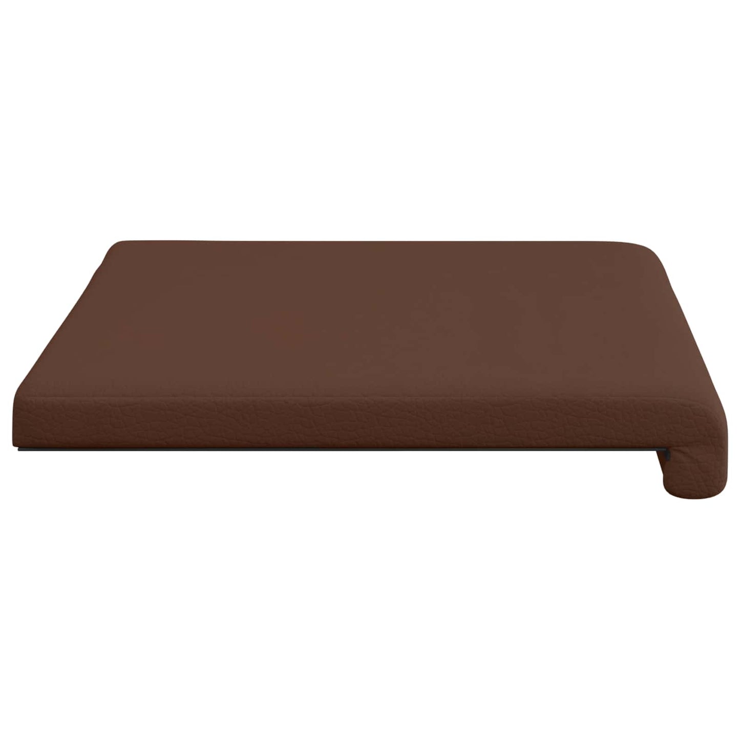Bench Cushion Faux Leather Brown Depth 35 cm
