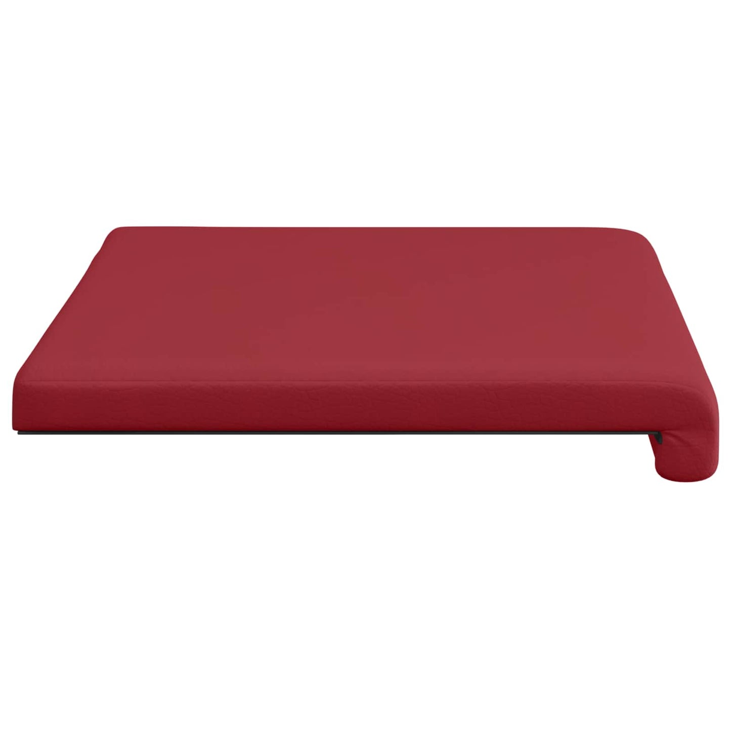 Bench Cushion Faux Leather Wine Red Depth 35 cm
