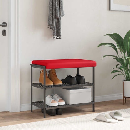 Bench Cushion Faux Leather Red Depth 35 cm