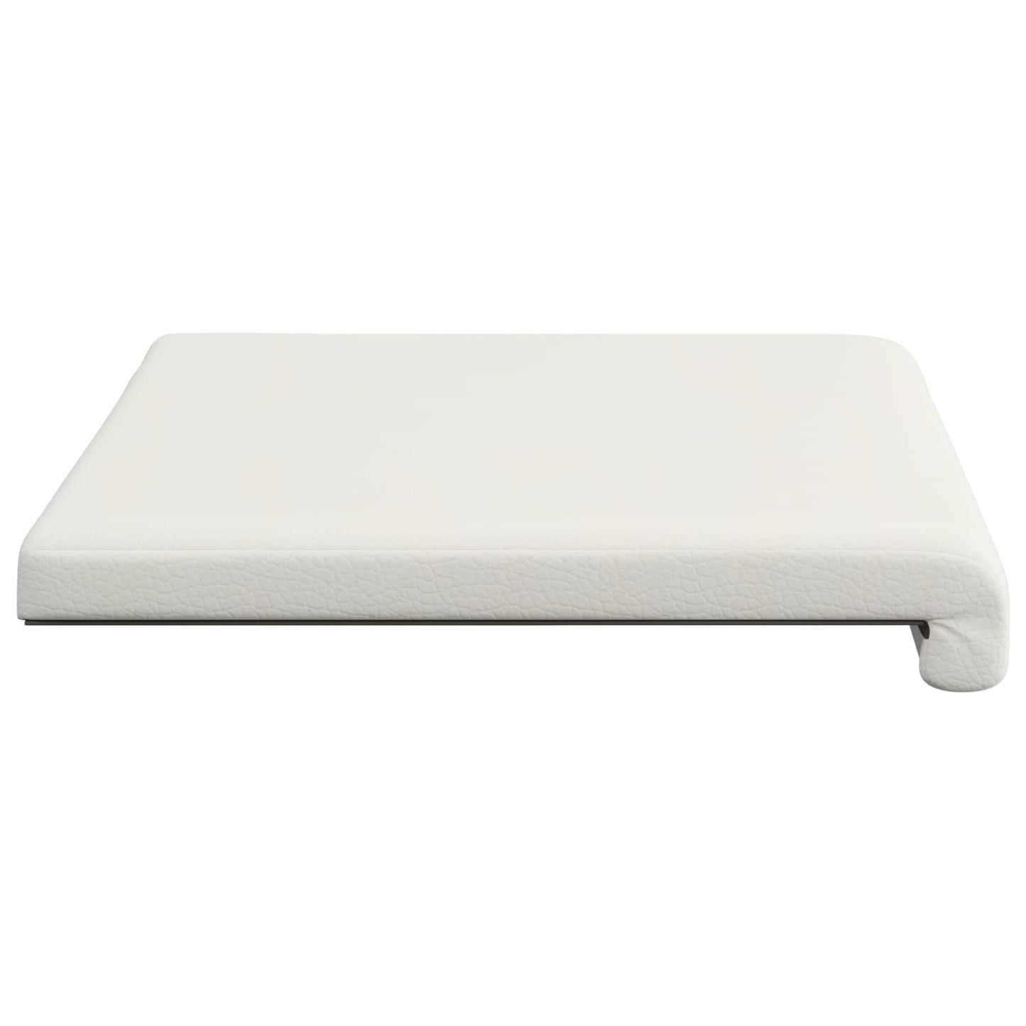 Bench Cushion Faux Leather White Depth 35 cm