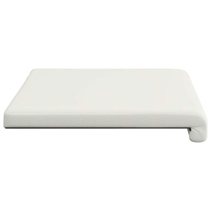Bench Cushion Faux Leather White Depth 35 cm
