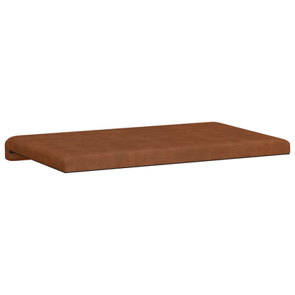 Bench Cushion Faux Leather Brown Depth 35 cm
