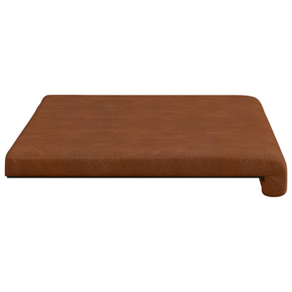 Bench Cushion Faux Leather Brown Depth 35 cm