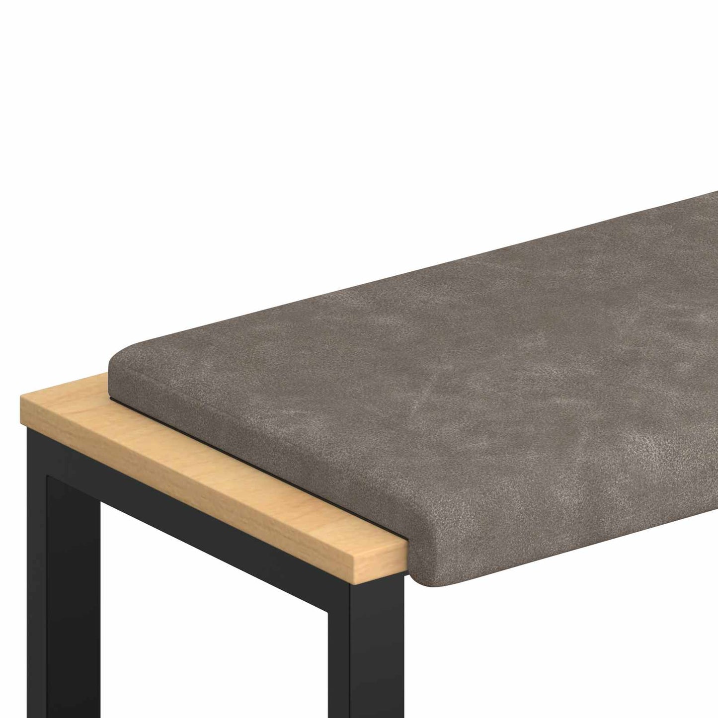 Bench Cushion Faux Leather Grey Depth 35 cm