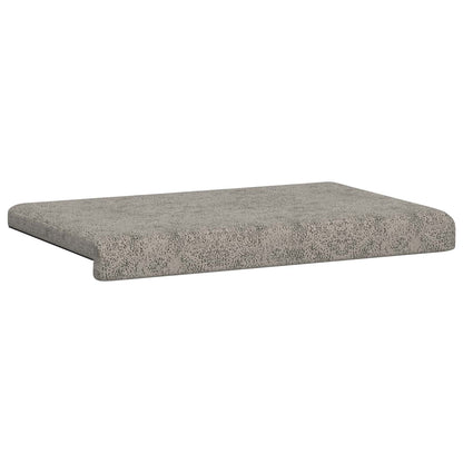Bench Cushion Faux Suede Fabric Light Grey Depth 35 cm