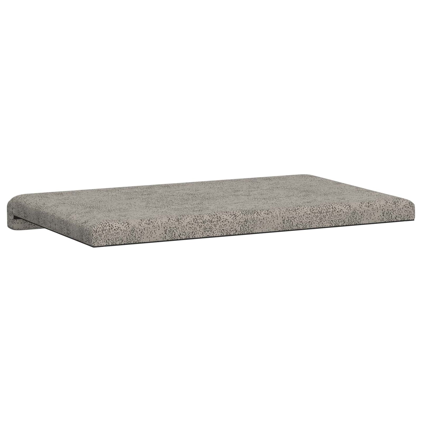 Bench Cushion Faux Suede Fabric Light Grey Depth 35 cm