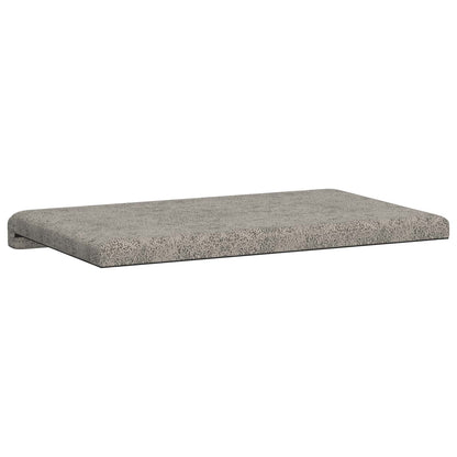 Bench Cushion Faux Suede Fabric Light Grey Depth 35 cm