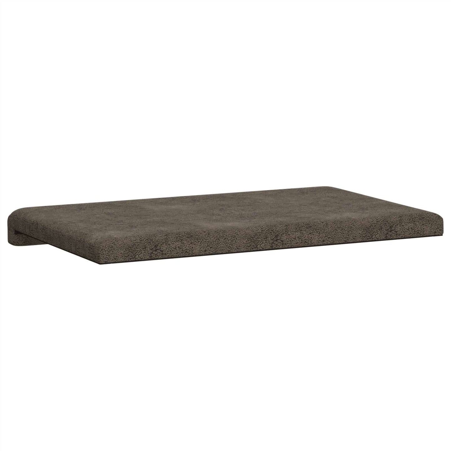 Bench Cushion Faux Suede Fabric Dark Grey Depth 35 cm
