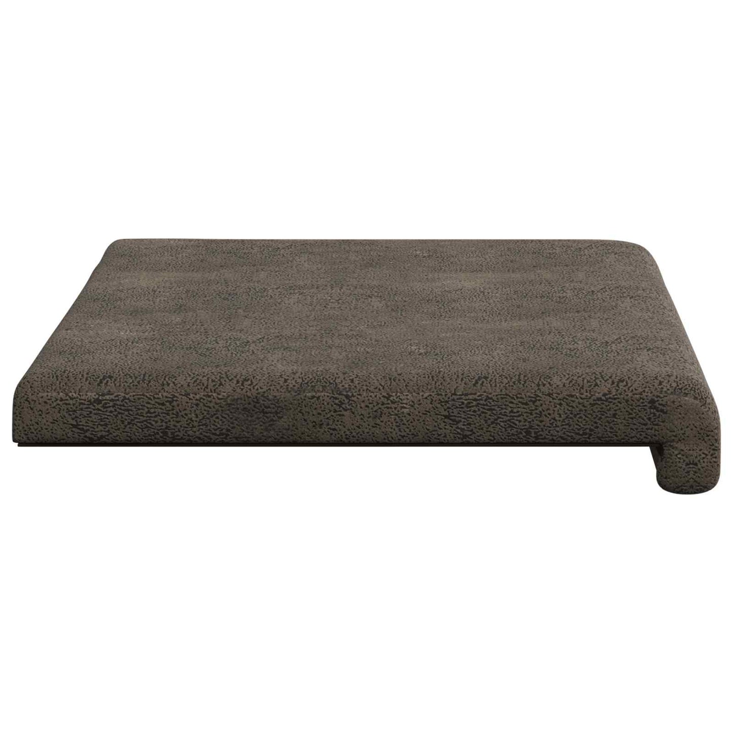 Bench Cushion Faux Suede Fabric Dark Grey Depth 35 cm