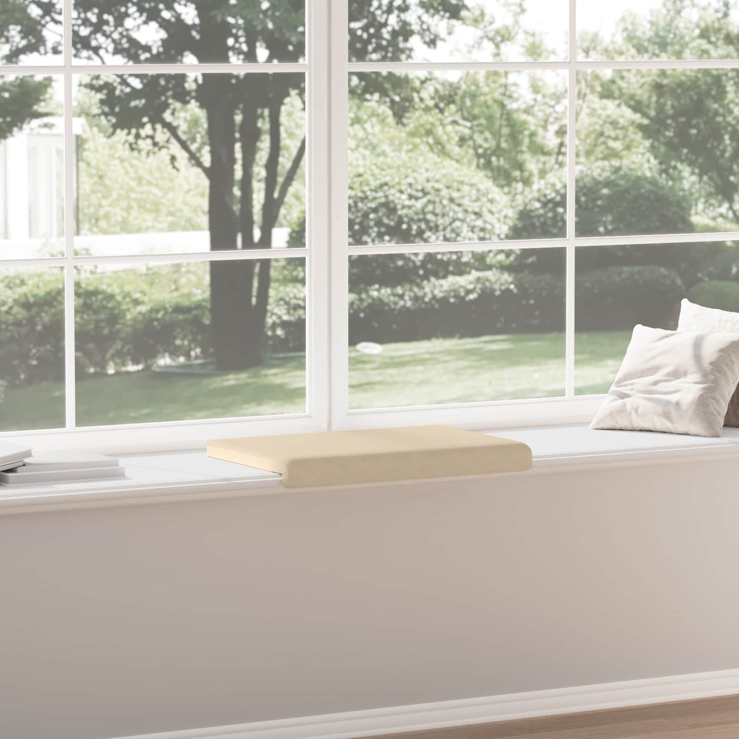 Bench Cushion Microfiber Cream Depth 35 cm