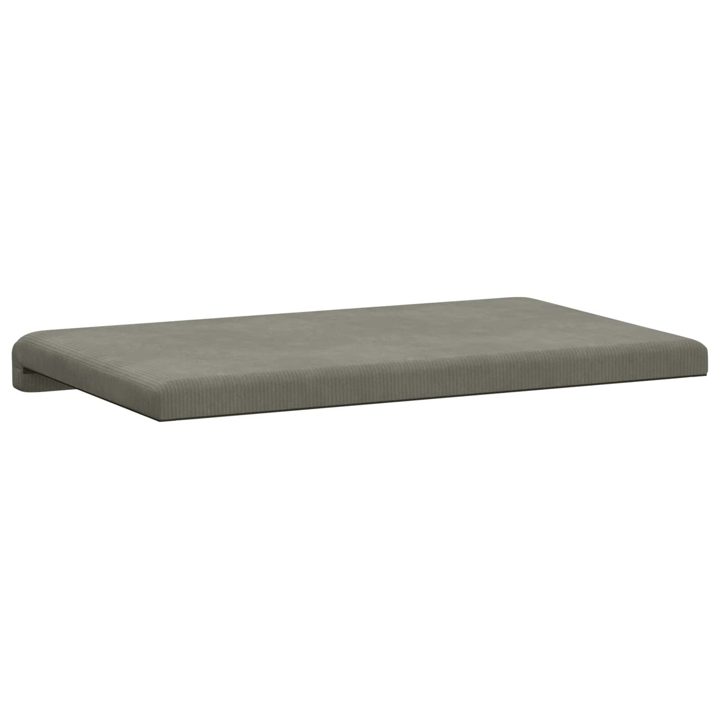 Bench Cushion Corduroy Light Grey Depth 35 cm