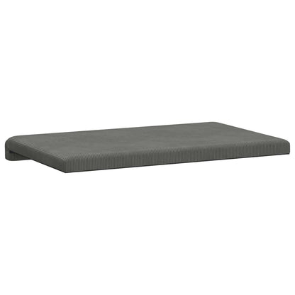 Bench Cushion Corduroy Dark Grey Depth 35 cm