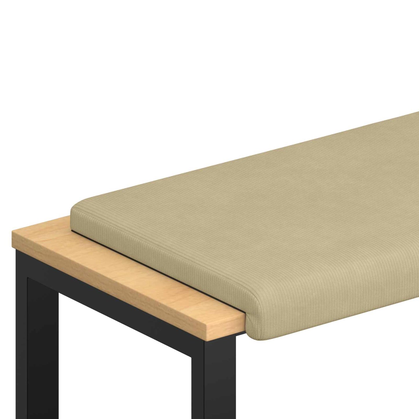 Bench Cushion Corduroy Grey Green Depth 35 cm