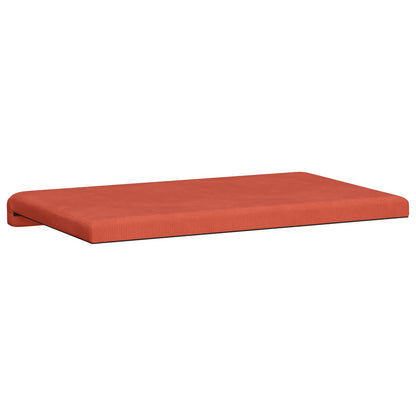 Bench Cushion Corduroy Red Orange Depth 35 cm