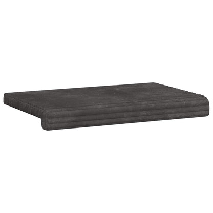 Bench Cushion Plush Corduroy Dark Grey Depth 35 cm