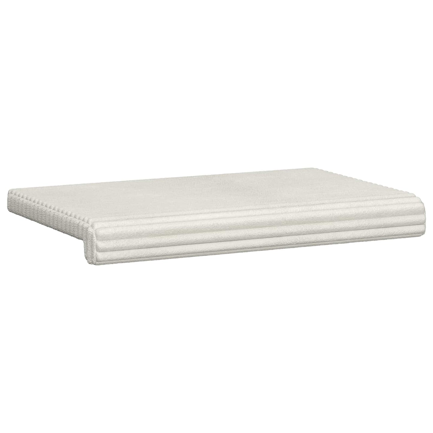 Bench Cushion Plush Corduroy Cream Depth 35 cm