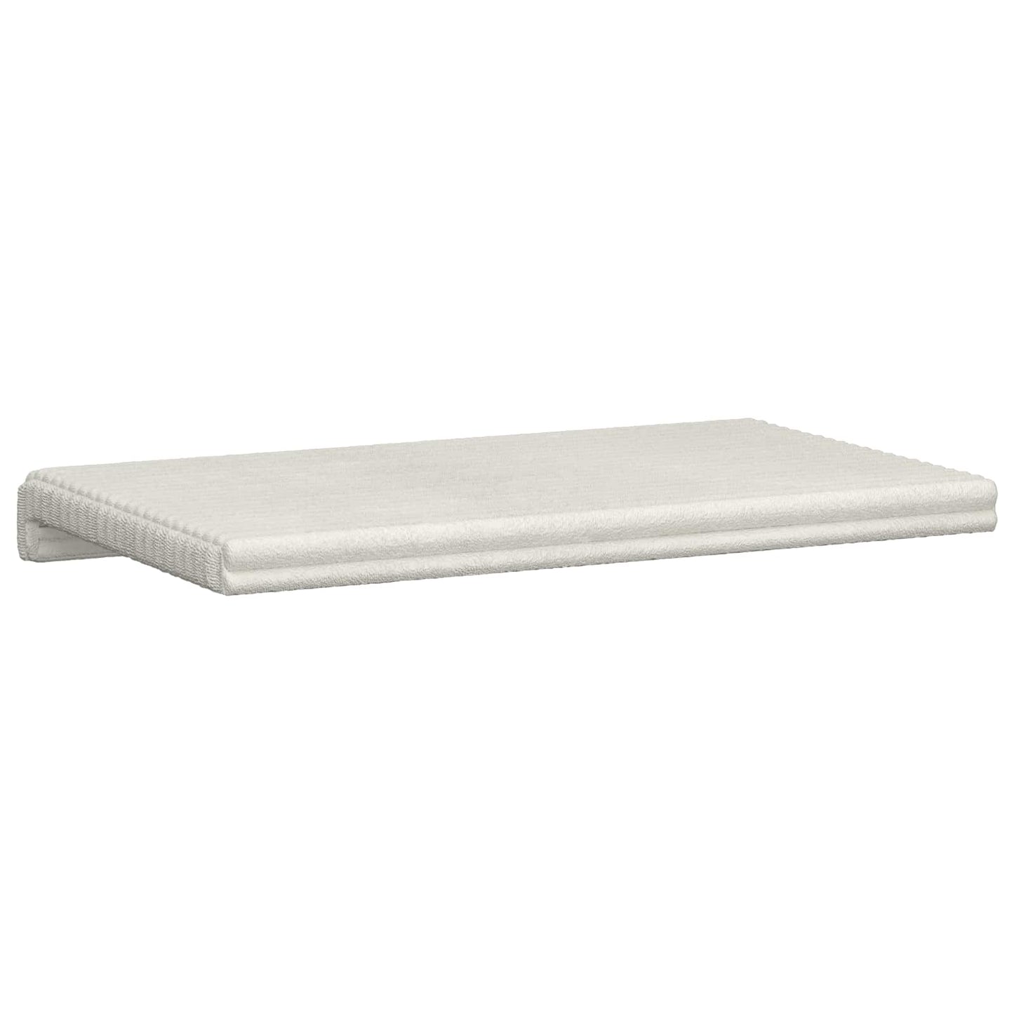 Bench Cushion Plush Corduroy Cream Depth 35 cm