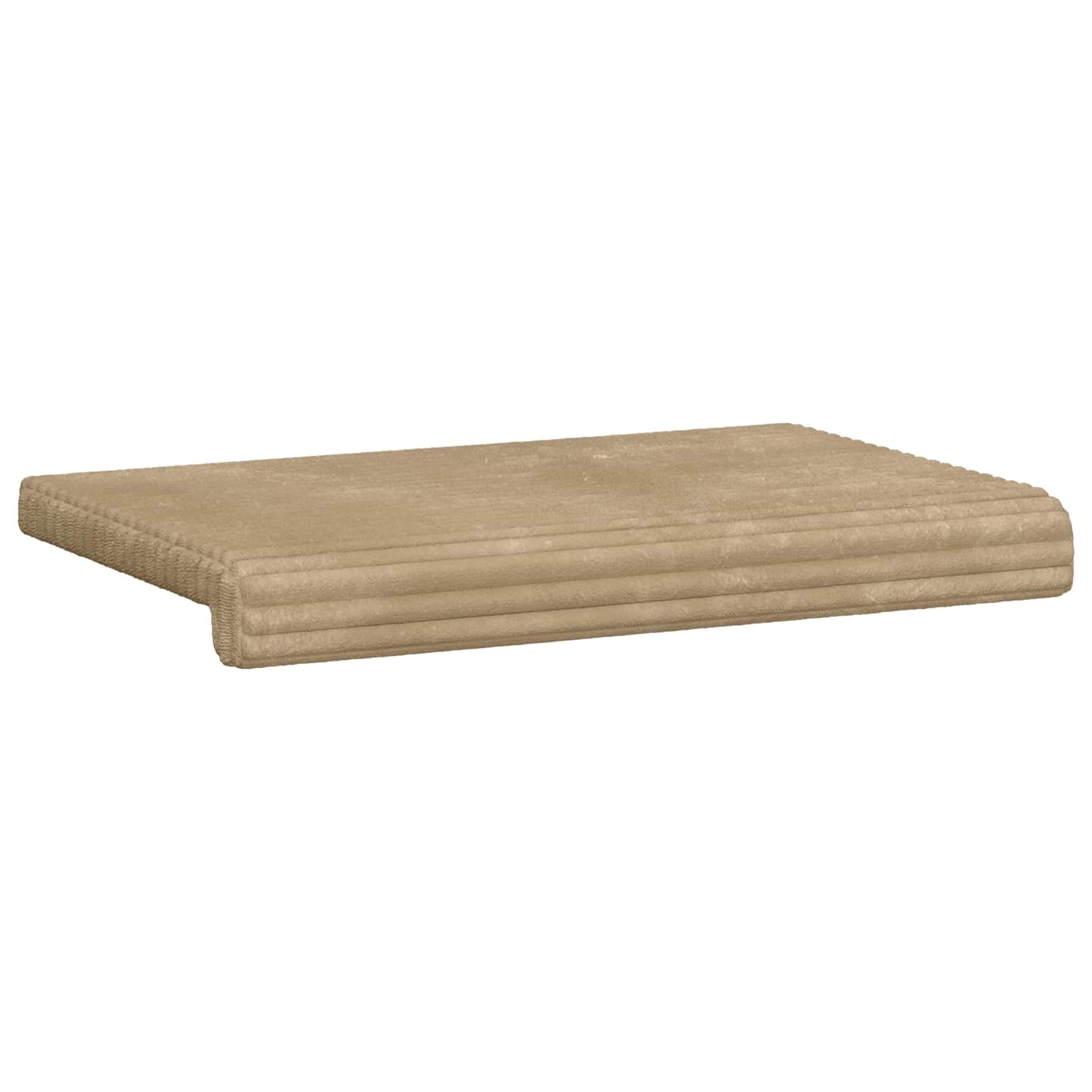 Bench Cushion Plush Corduroy Taupe Depth 35 cm