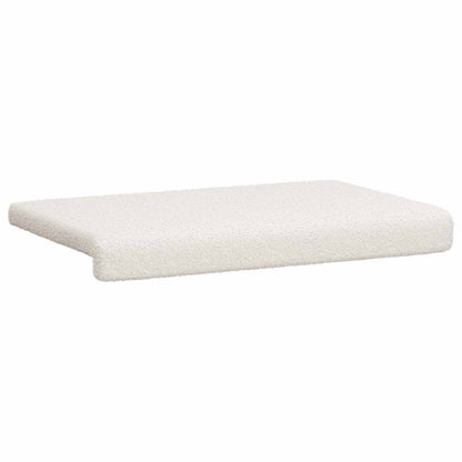 Bench Cushion Sherpa Fabric Cream Depth 35 cm