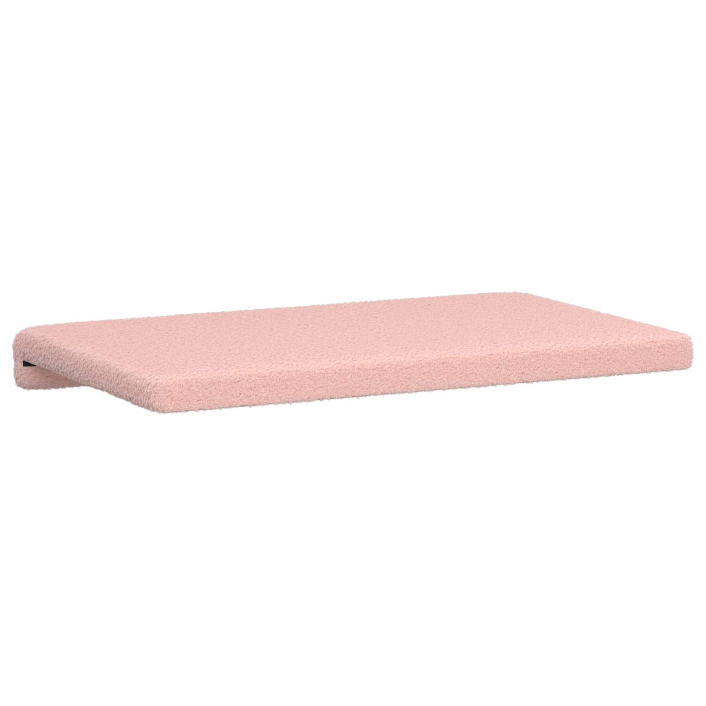 Bench Cushion Sherpa Fabric Pink Depth 35 cm