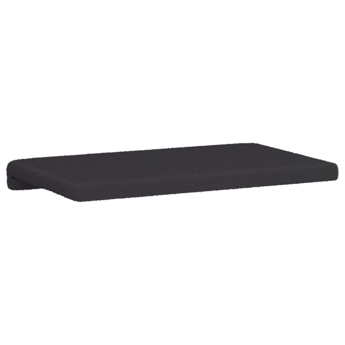 Bench Cushion Sherpa Fabric Dark Grey Depth 35 cm