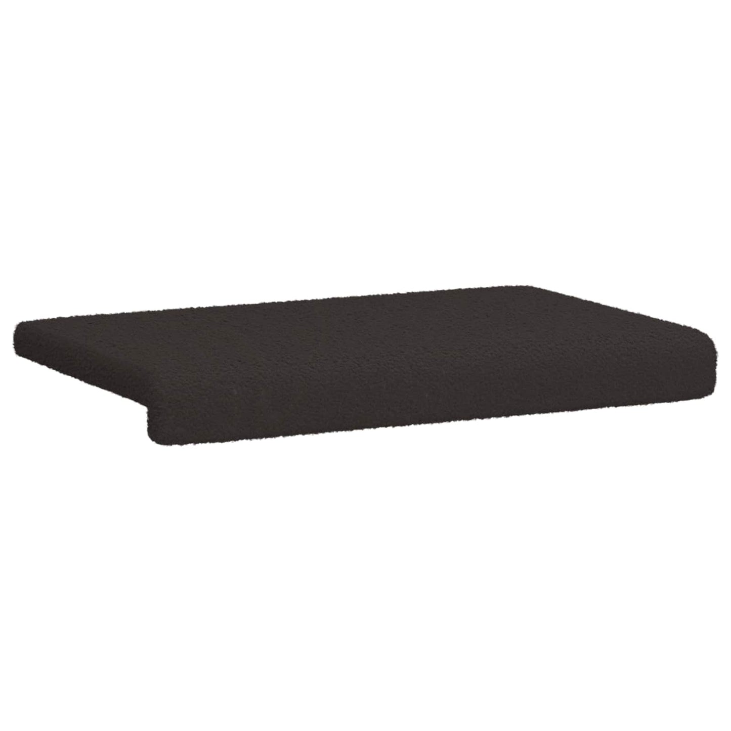 Bench Cushion Sherpa Fabric Black Depth 35 cm