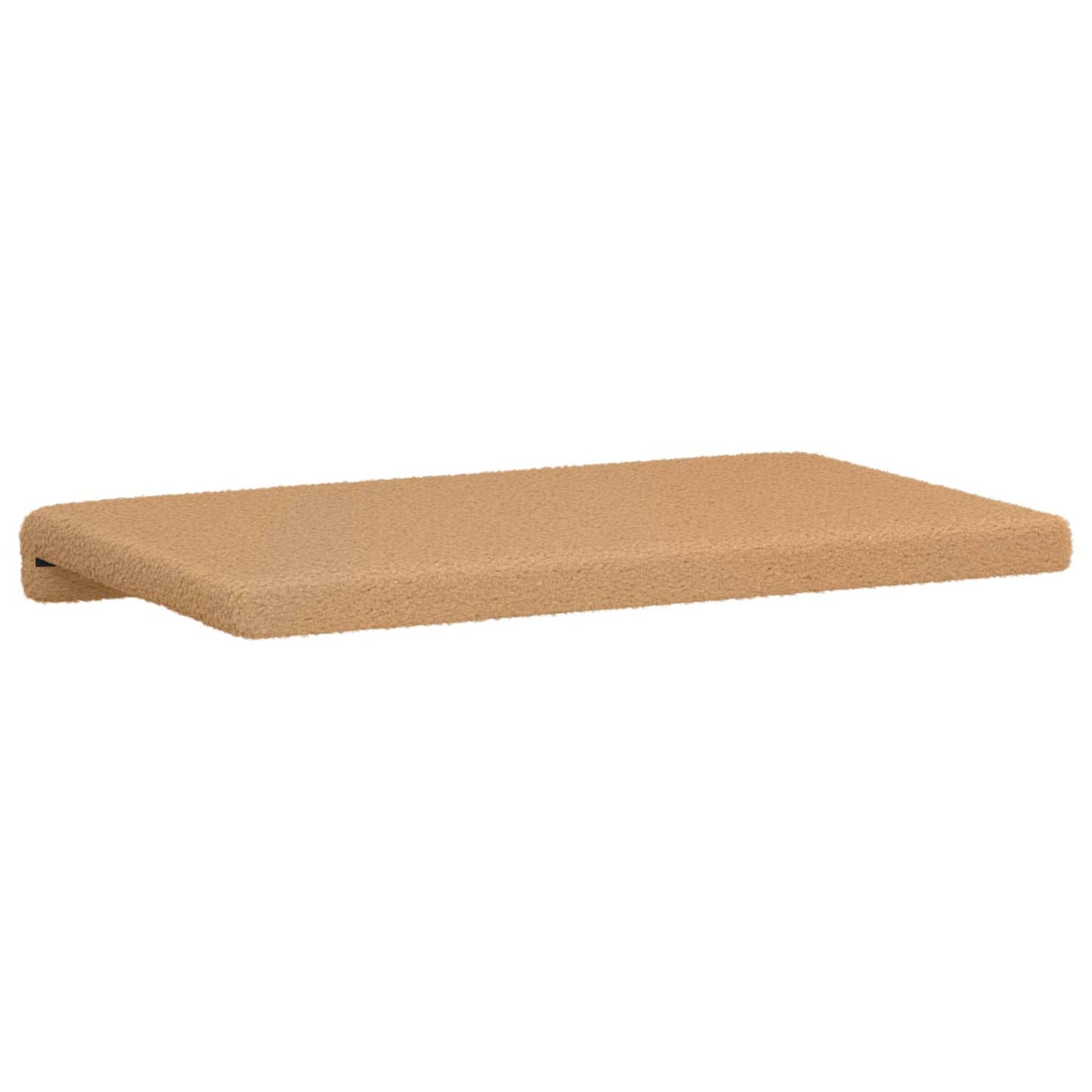 Bench Cushion Sherpa Fabric Beige Depth 35 cm