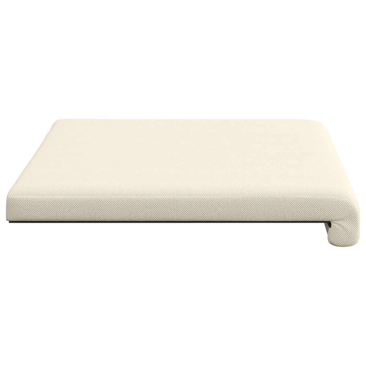 Bench Cushion Textured Velvet Cream Depth 35 cm