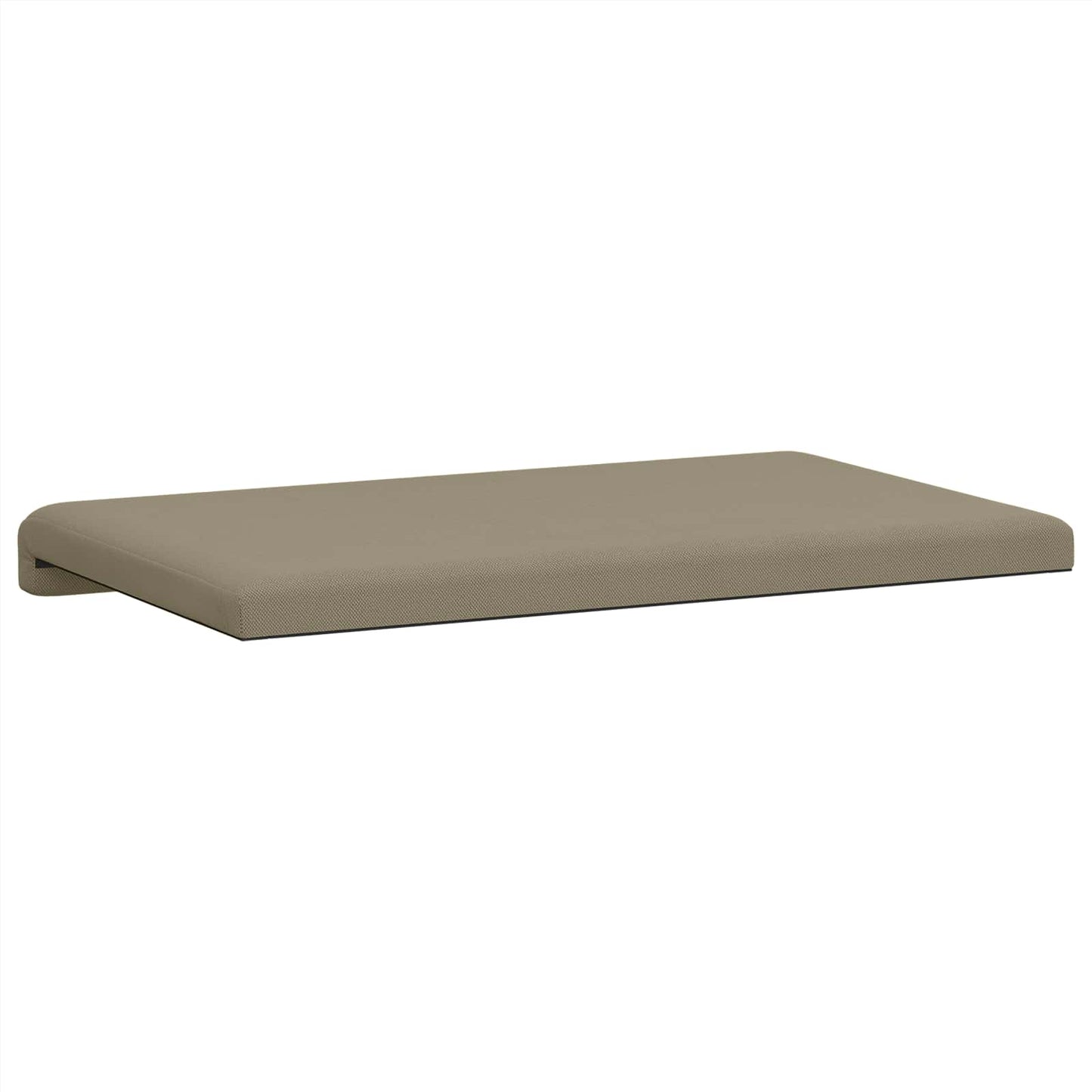 Bench Cushion Textured Velvet Khaki Depth 35 cm