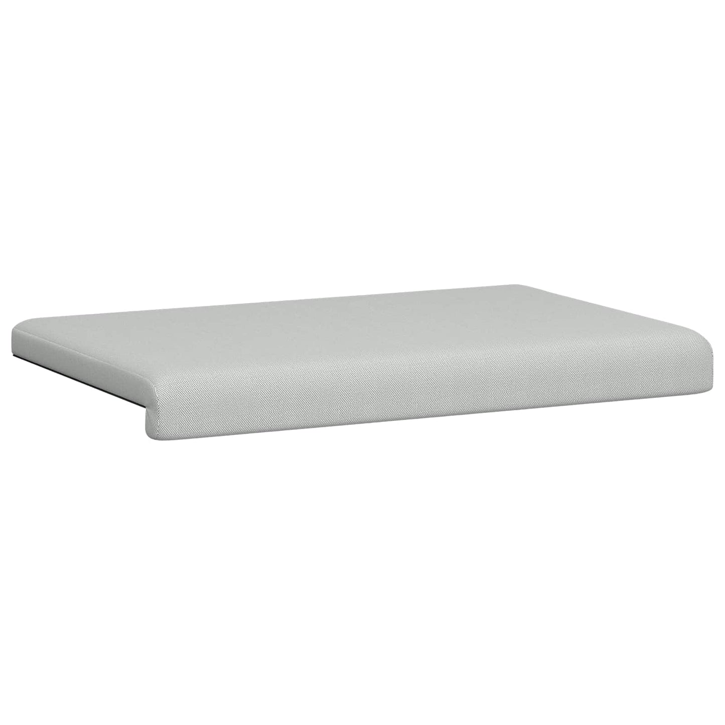 Bench Cushion Textured Velvet Light Grey Depth 35 cm