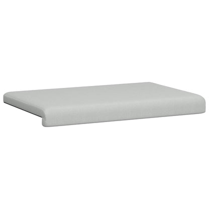 Bench Cushion Textured Velvet Light Grey Depth 35 cm