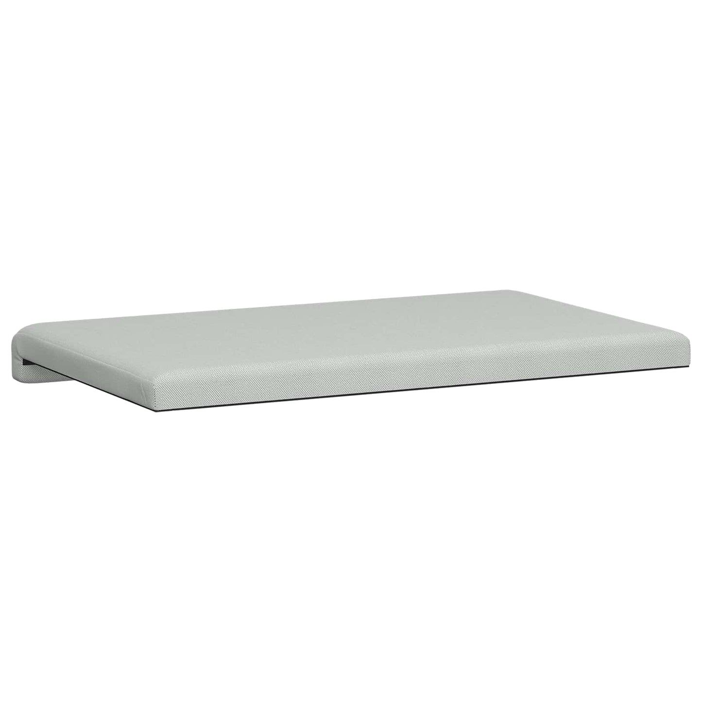 Bench Cushion Textured Velvet Light Grey Depth 35 cm