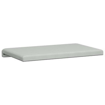 Bench Cushion Textured Velvet Light Grey Depth 35 cm