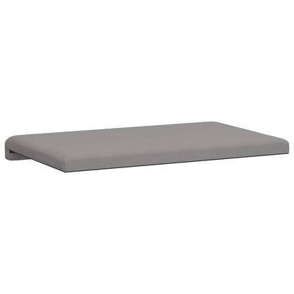 Bench Cushion Textured Velvet Dark Grey Depth 35 cm