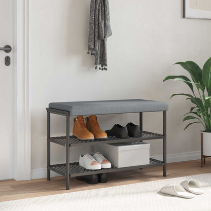 Bench Cushion Fabric Light Grey Depth 35 cm
