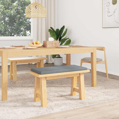 Bench Cushion Fabric Light Grey Depth 35 cm