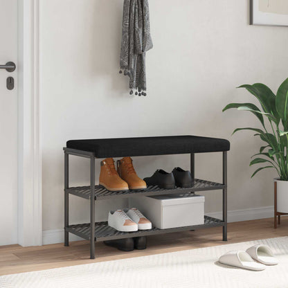 Bench Cushion Fabric Black Depth 35 cm
