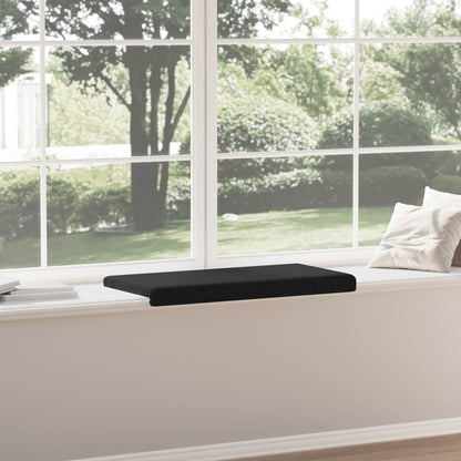Bench Cushion Fabric Black Depth 35 cm