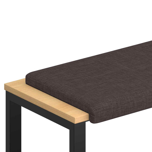 Bench Cushion Fabric Dark Brown Depth 35 cm