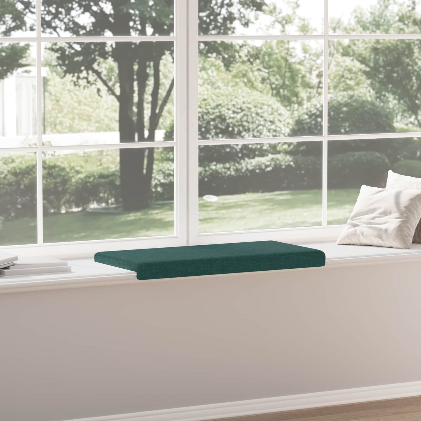 Bench Cushion Fabric Dark Green Depth 35 cm