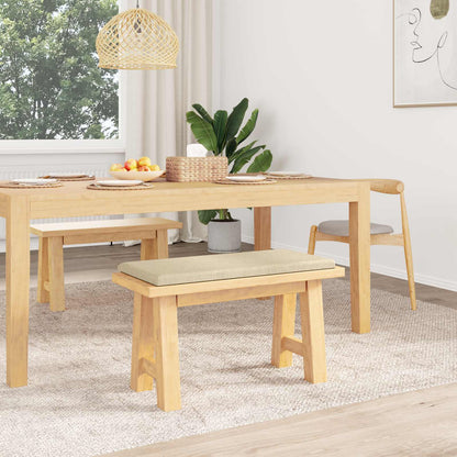 Bench Cushion Fabric Cream Depth 35 cm