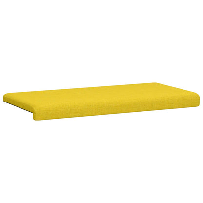 Bench Cushion Fabric Light Yellow Depth 35 cm