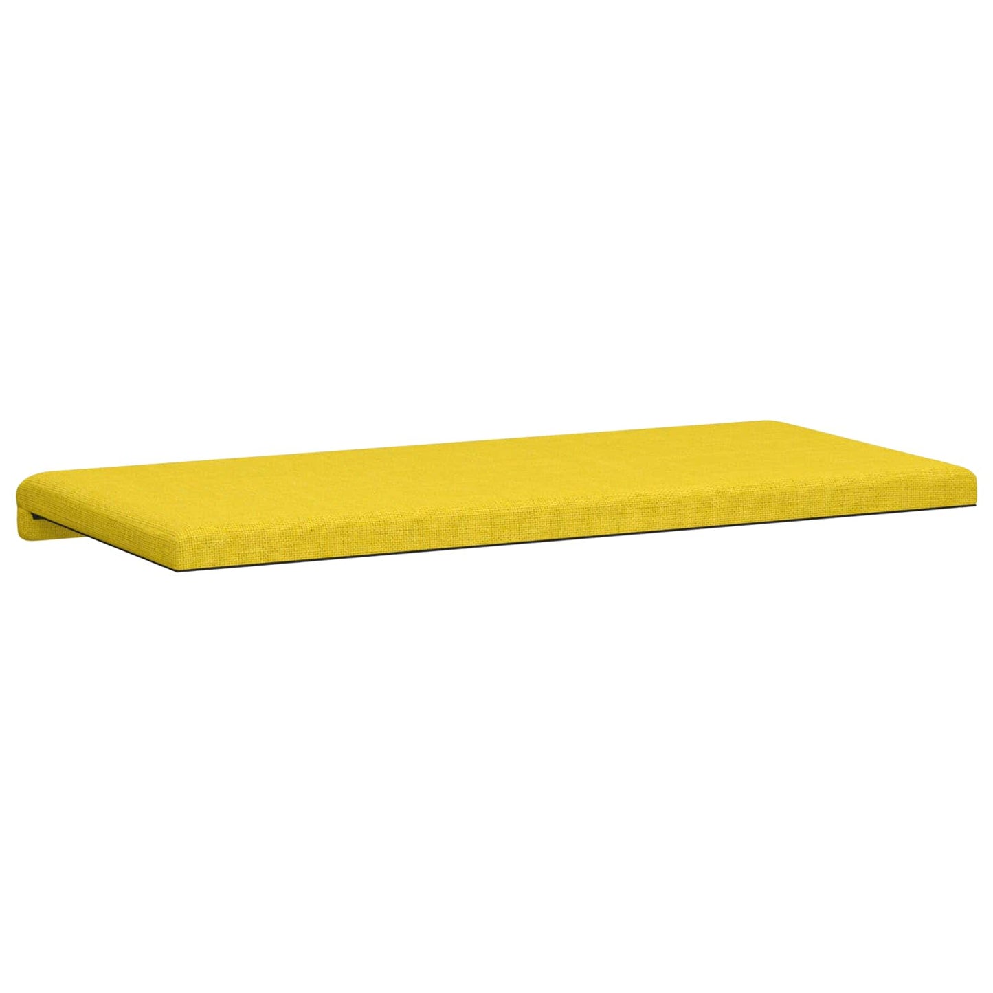 Bench Cushion Fabric Light Yellow Depth 35 cm