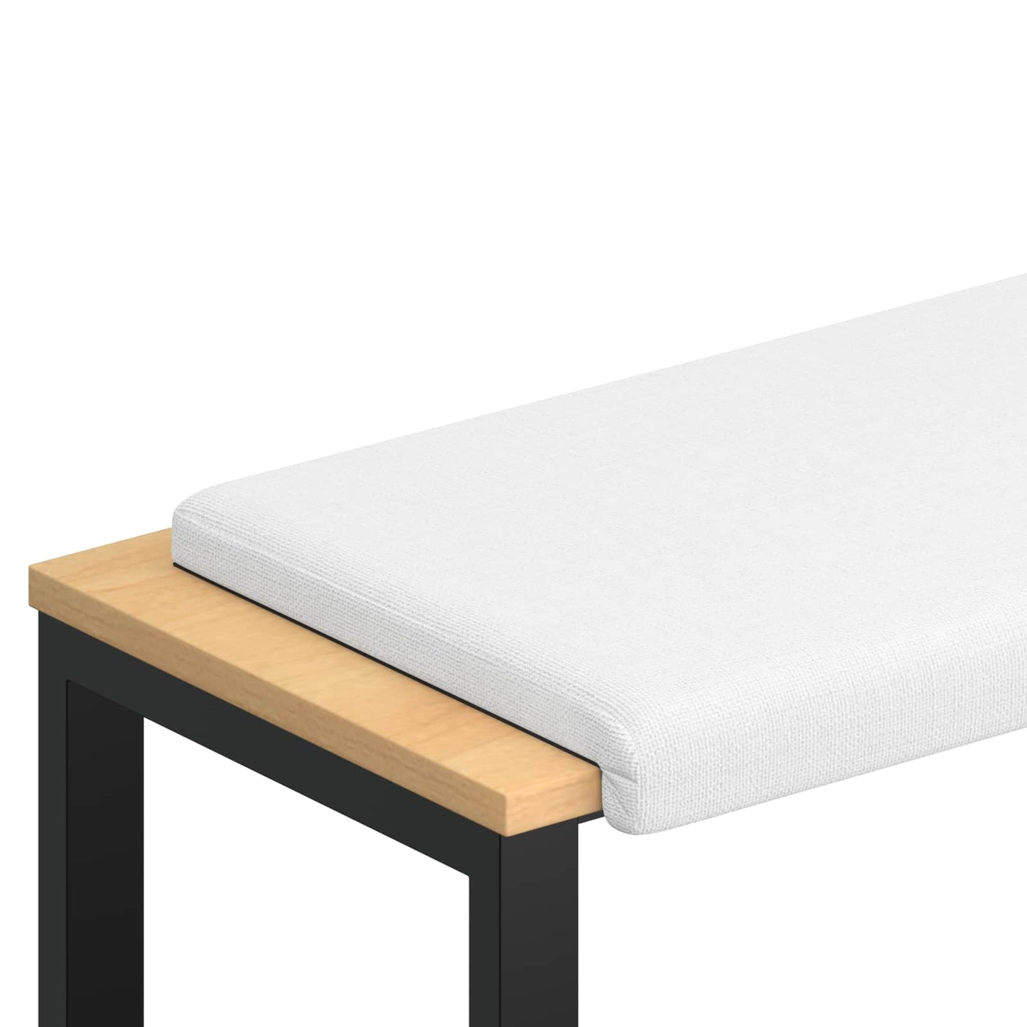 Bench Cushion Fabric White Depth 35 cm