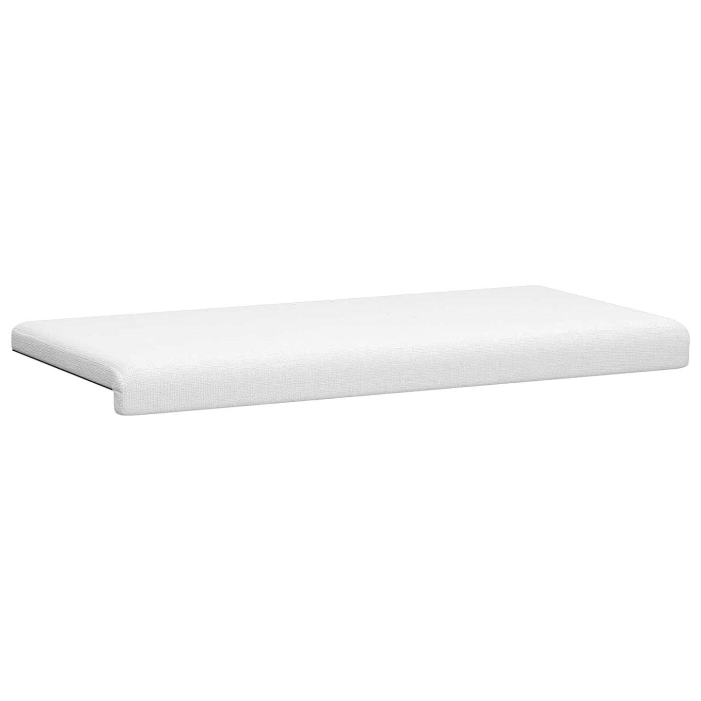 Bench Cushion Fabric White Depth 35 cm