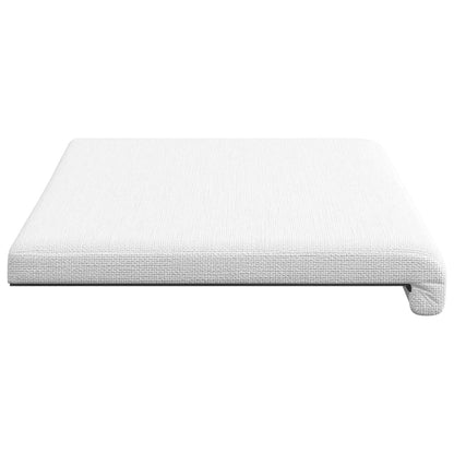 Bench Cushion Fabric White Depth 35 cm