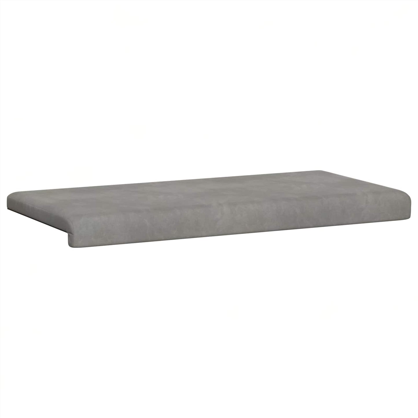 Bench Cushion Velvet Light Grey Depth 35 cm