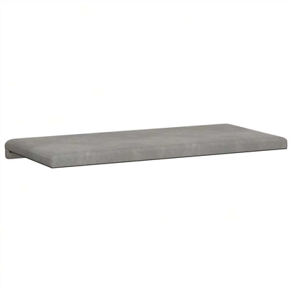 Bench Cushion Velvet Light Grey Depth 35 cm